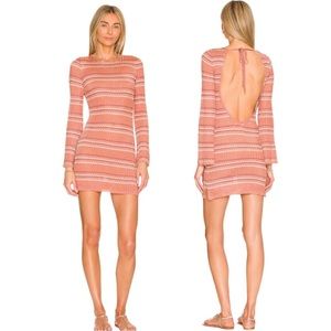 NWT l*space Waloma Tunic Shimmery Chevron Peach Orange Swim Cover Up XL
